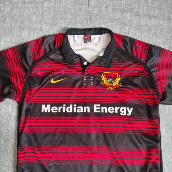 VINTAGE Canterbury Rugby Nike TEAM Jersey Shirt XL New Zealand Union Striped - Picture 4 of 12
